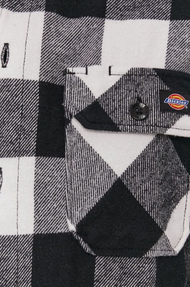 Сорочка Dickies чоловіча колір чорний regular класичний комір DK0A4XDZBLK-BLACK фото 4