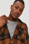Бавовняна сорочка Dickies чоловіча колір коричневий regular класичний комір DK0A4XDZBD0-BROWNDUCK Бавовняна сорочка Dickies чоловіча колір коричневий regular класичний комір DK0A4XDZBD0-BROWNDUCK