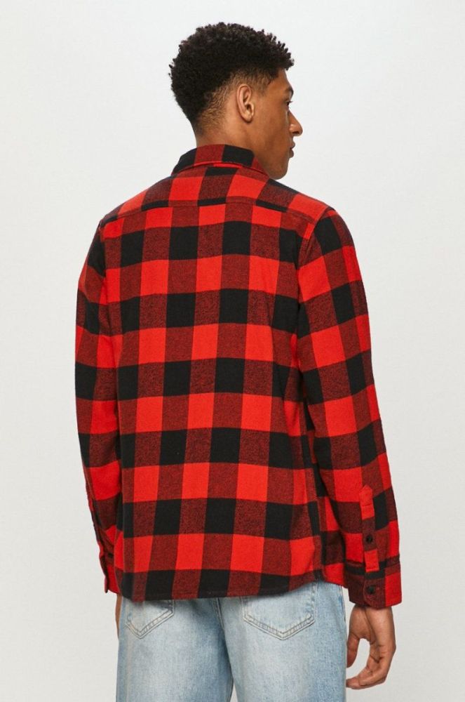 Сорочка Dickies чоловіча колір червоний regular класичний комір DK0A4XDZRDX-RED фото 4