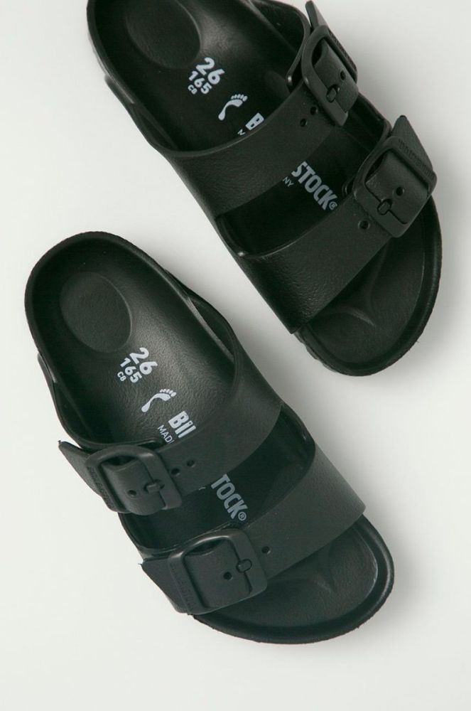 Birkenstock - Дитячі шльопанці Arizona Narrow Width колір чорний (1201510) фото 4