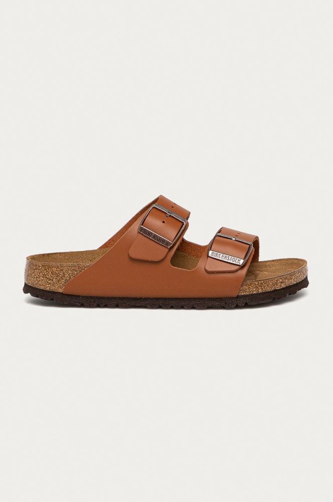 Birkenstock - Шкіряні шльопанці Arizona Narrow Width 1019075-Ginger.Bro колір коричневий