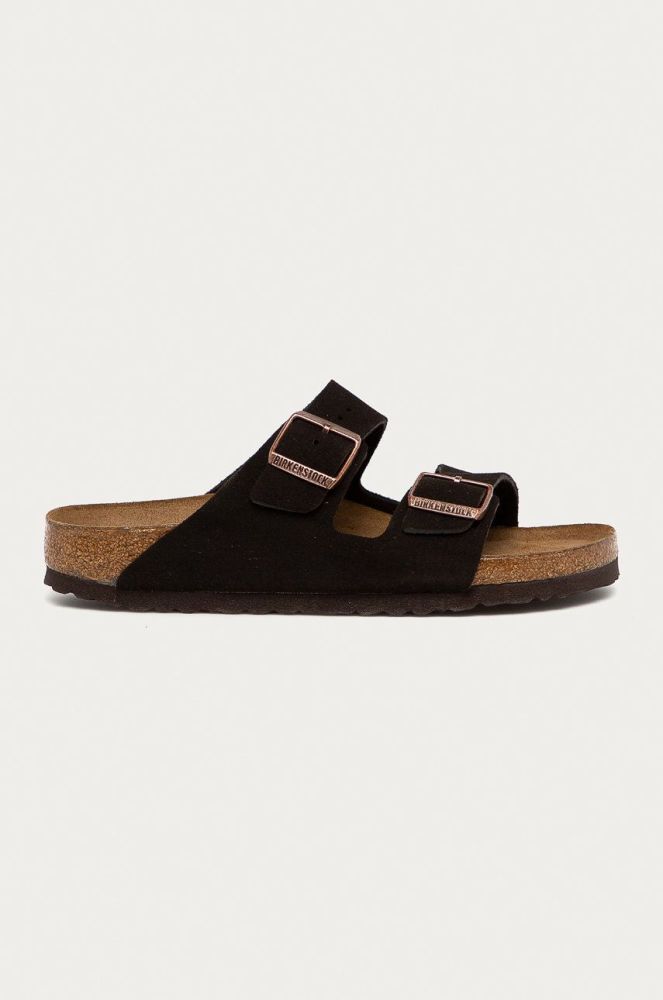 Birkenstock - Замшеві шльопанці Arizona Narrow Width 951313-Mocca колір коричневий