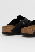 Шкіряні шльопанці Birkenstock жіночі колір чорний (1408697)