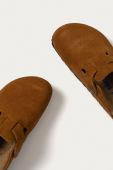 Замшеві шльопанці Birkenstock жіночі колір коричневий
