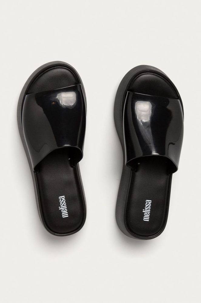 Шльопанці Melissa жіночі колір чорний на платформі фото 4