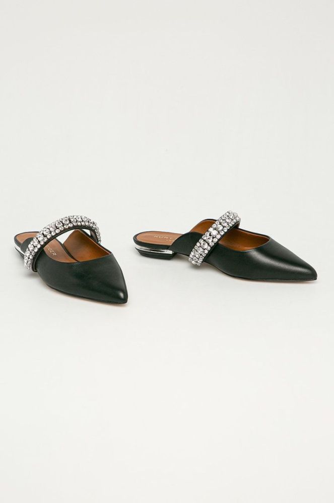 Kurt Geiger London  Шкіряні шльопанці Princely 1808900109 колір чорний фото 2