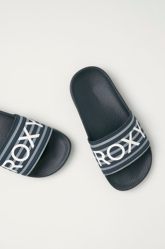Дитячі шльопанці Roxy колір синій фото 4