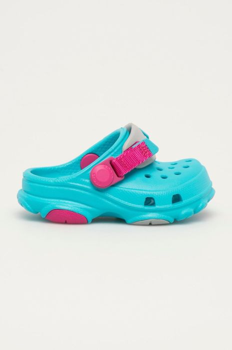 Дитячі шльопанці Crocs колір бірюзовий (1333554)
