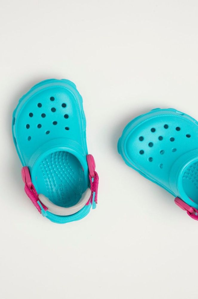 Дитячі шльопанці Crocs колір бірюзовий (1333554) фото 4