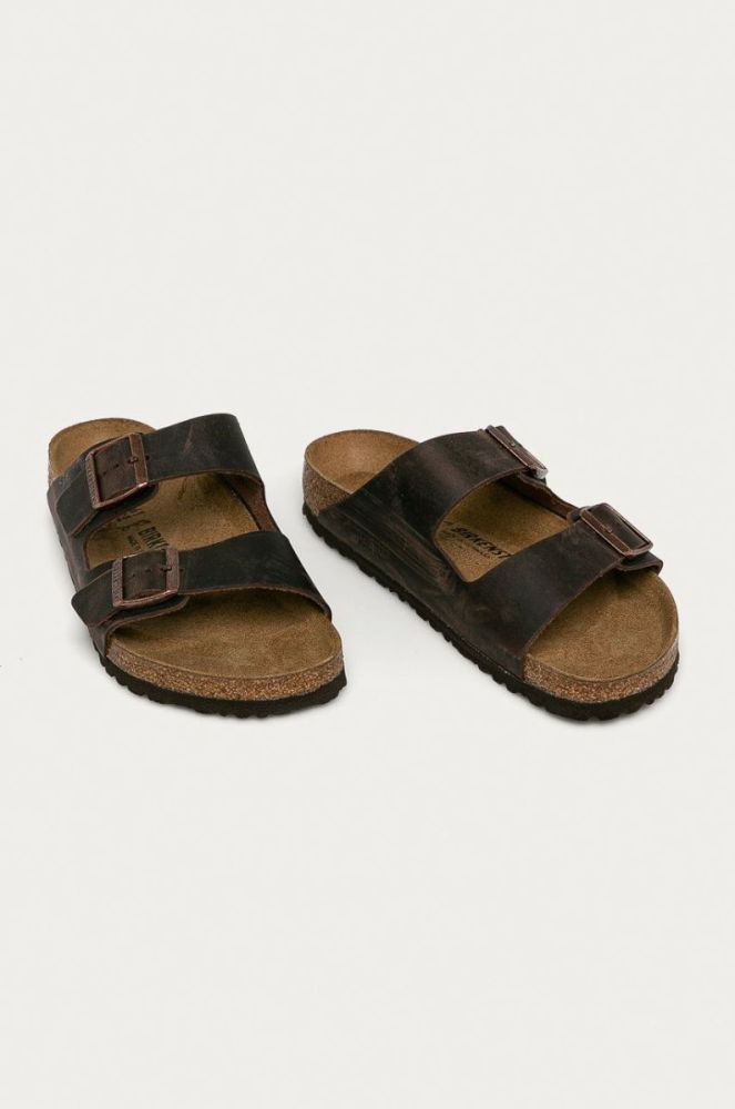 Birkenstock - Шкіряні шльопанці Arizona Regular Width 52531-Habana колір коричневий фото 2
