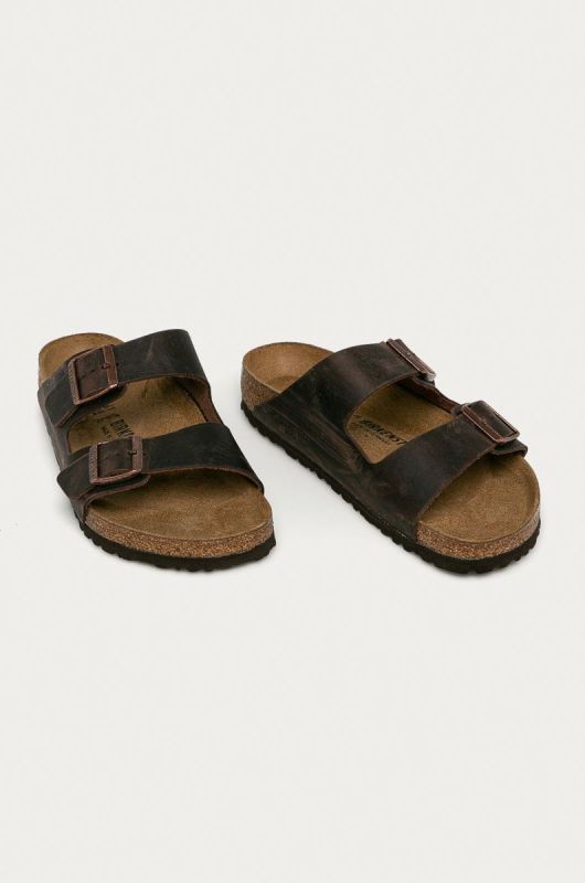 Birkenstock - Шкіряні шльопанці Arizona Regular Width 52531-Habana колір коричневий фото 2