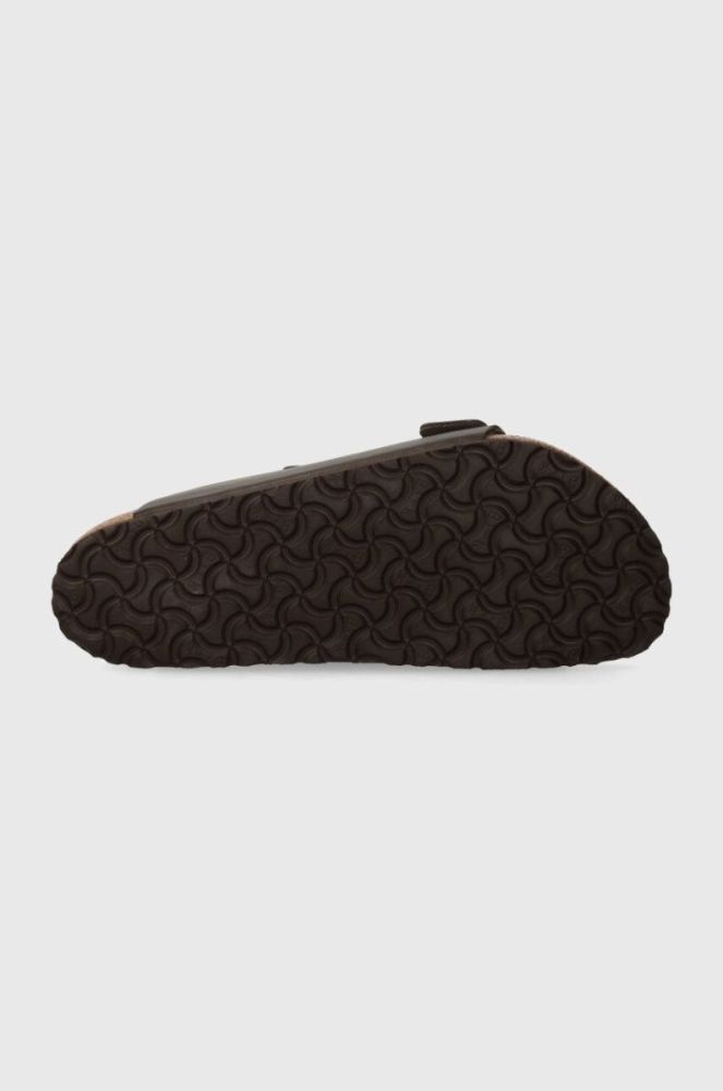 Шкіряні шльопанці Birkenstock Arizona чоловічі колір коричневий 51101 фото 5