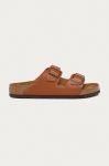 Шкіряні шльопанці Birkenstock Arizona чоловічі колір коричневий Шкіряні шльопанці Birkenstock Arizona чоловічі колір коричневий