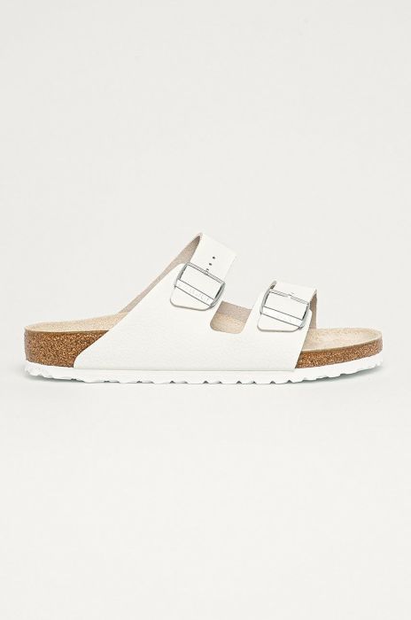 Birkenstock - Замшеві шльопанці Arizona Regular Width 51131-White колір білий Birkenstock - Замшеві шльопанці Arizona Regular Width 51131-White колір білий