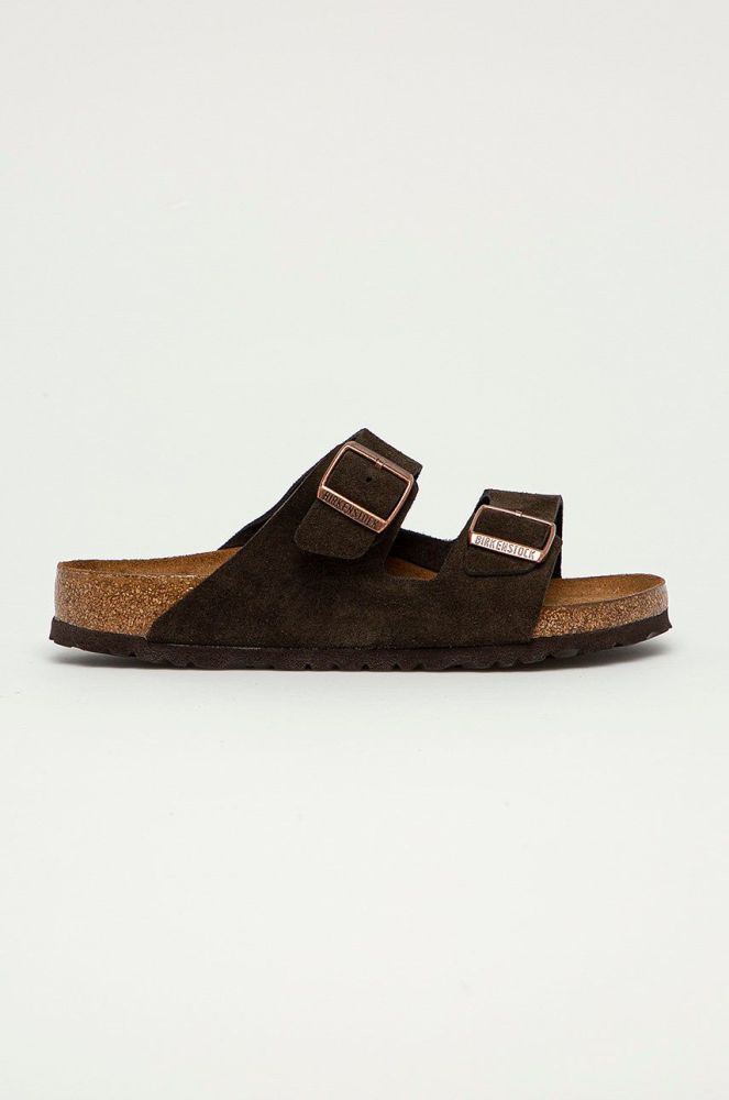 Birkenstock - Замшеві шльопанці Arizona Regular Width 951311-Mocca колір коричневий