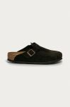 Birkenstock - Замшеві шльопанці Boston колір коричневий Birkenstock - Замшеві шльопанці Boston колір коричневий