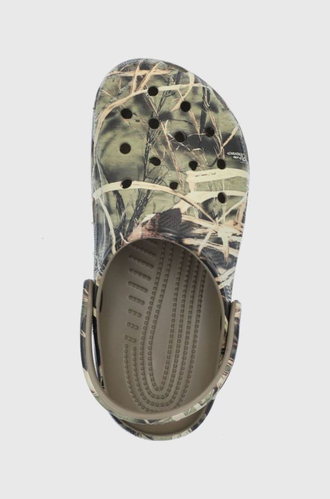 Шльопанці Crocs Classic Realtree колір зелений 12132 CLASSIC.REALTREE.12132-khaki фото 4