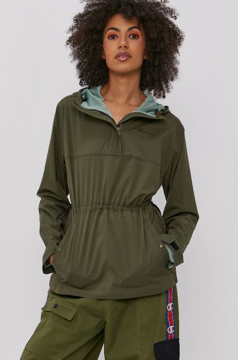Куртка Champion 113799 жіноча колір зелений перехідна