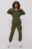 Куртка Champion 113799 жіноча колір зелений перехідна