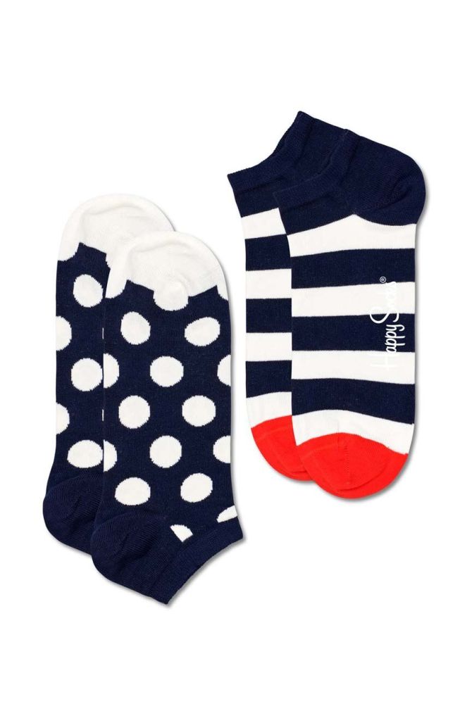 Happy Socks - Шкарпетки Big Dot Stripe (2-PACK) колір білий