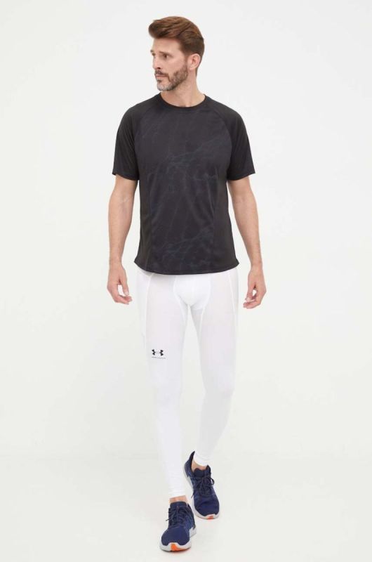 Легінси для тренувань Under Armour чоловічі колір білий однотонні фото 2