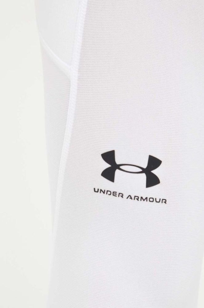 Легінси для тренувань Under Armour чоловічі колір білий однотонні фото 4