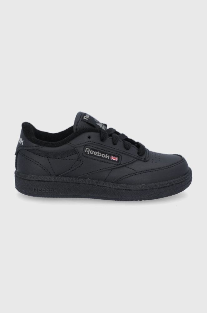 Дитячі шкіряні кросівки Reebok Classic Club C BS6182 колір чорний