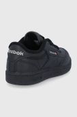 Дитячі шкіряні кросівки Reebok Classic Club C BS6182 колір чорний