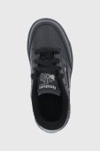 Дитячі шкіряні кросівки Reebok Classic Club C BS6182 колір чорний