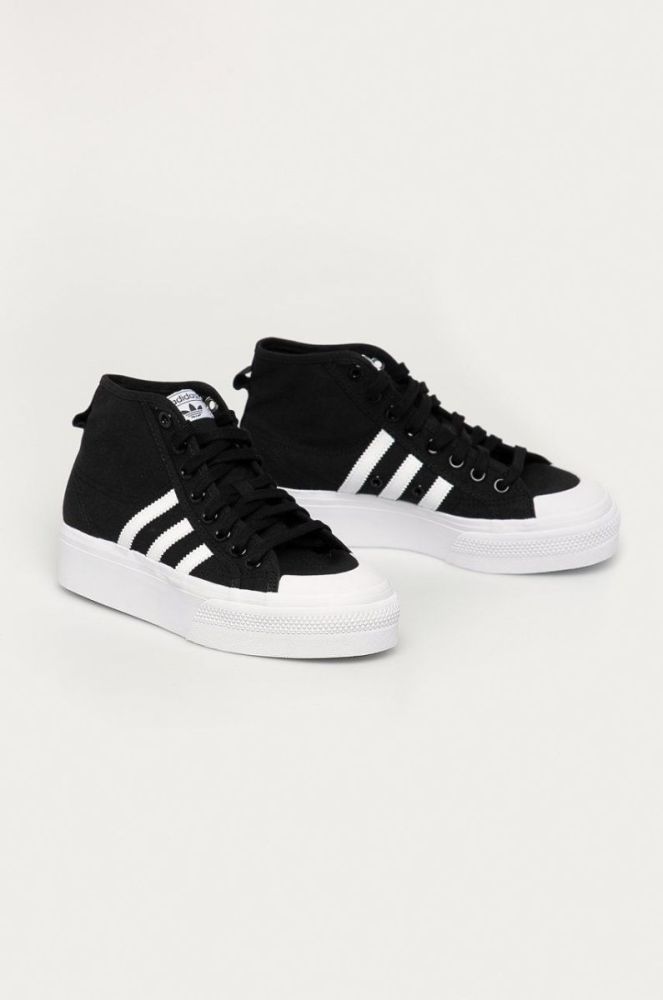 adidas Originals - Кеди Nizza Platform Mid FY2783-BLK/WHT колір чорний фото 2