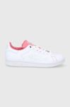 Черевики adidas Originals Stan Smith колір білий на плоскому ходу Черевики adidas Originals Stan Smith колір білий на плоскому ходу