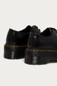 Шкіряні туфлі Dr. Martens 1461 Quad жіночі колір чорний на платформі