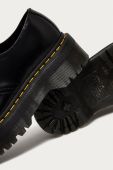 Шкіряні туфлі Dr. Martens 1461 Quad жіночі колір чорний на платформі