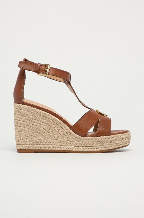 Lauren Ralph Lauren - Шкіряні сандалі колір коричневий (1300252)