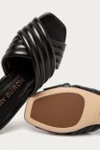 Шкіряні шльопанці Tory Burch жіночі колір чорний