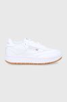 Шкіряні черевики Reebok Classic Club C Double FV5658 колір білий на плоскому ходу FV5658.100001198-WHT/WHT Шкіряні черевики Reebok Classic Club C Double FV5658 колір білий на плоскому ходу FV5658.100001198-WHT/WHT