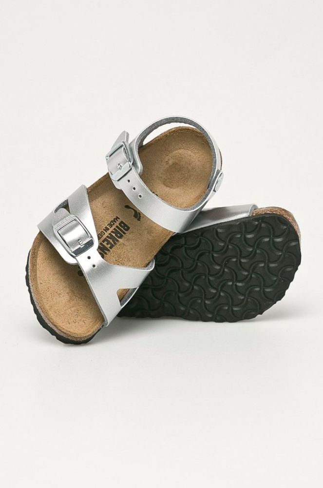 Birkenstock - Дитячі сандалі Rio колір срібний (888958) фото 4