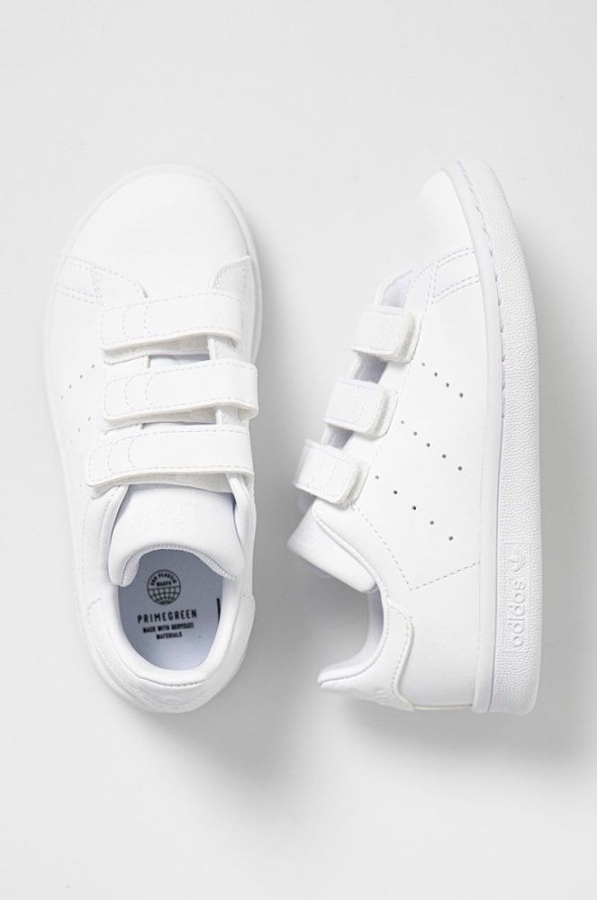 Дитячі черевики adidas Originals Stan Smith колір білий (1454094) фото 5