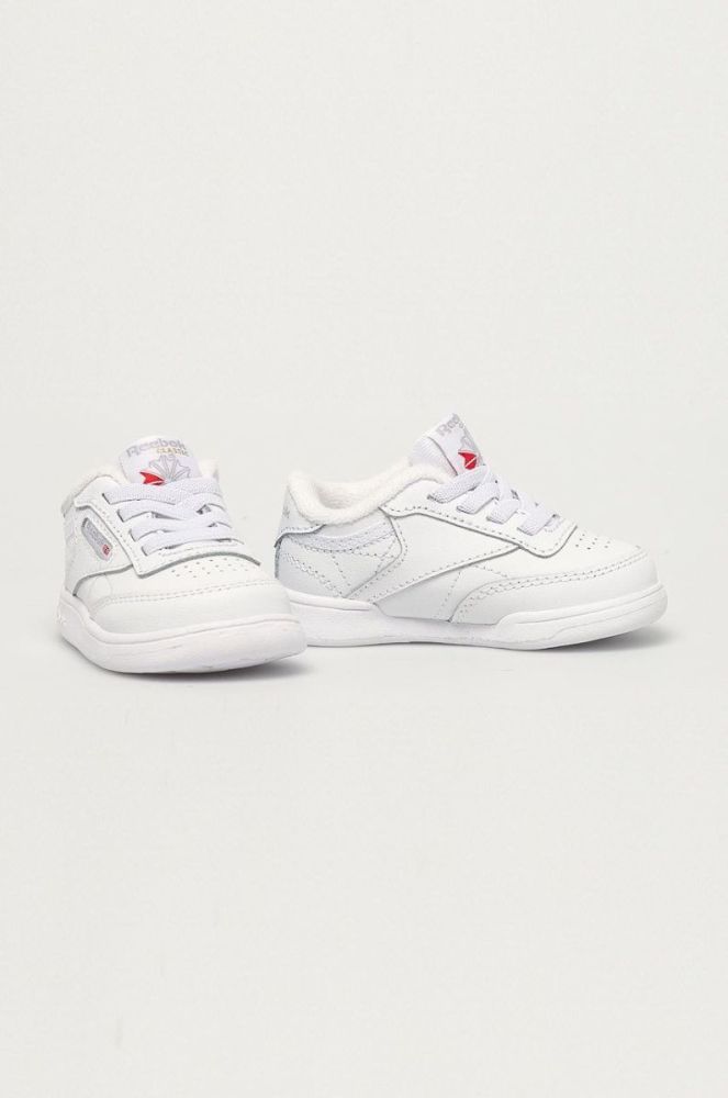 Дитячі шкіряні кросівки Reebok Classic FZ2095 колір білий фото 2