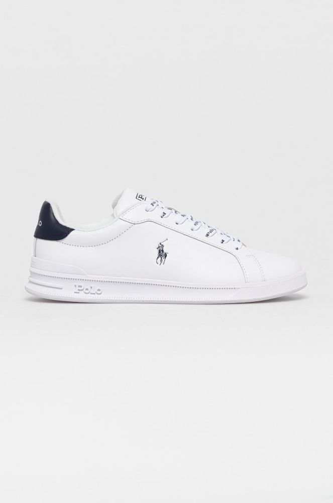 Шкіряні черевики Polo Ralph Lauren Hrt Ct II колір білий 809829824003