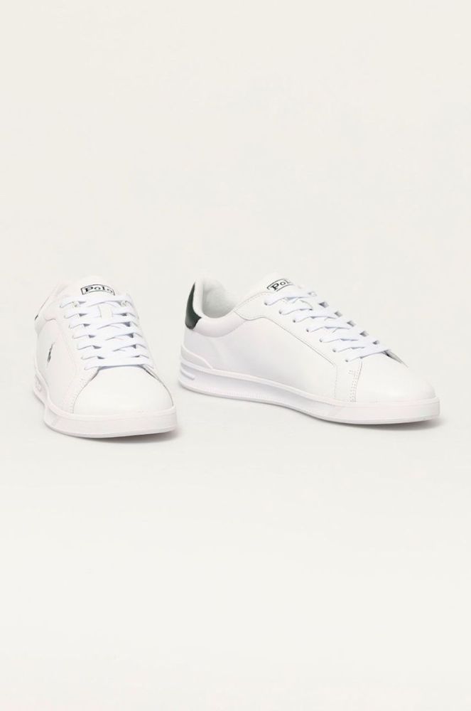 Шкіряні черевики Polo Ralph Lauren Hrt Ct II колір білий 809829824004 фото 2