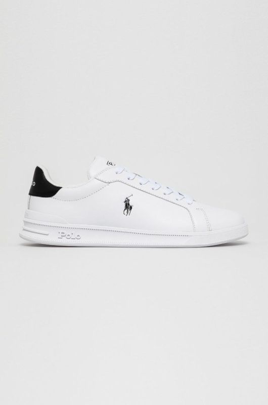 Шкіряні черевики Polo Ralph Lauren Hrt Ct II колір білий 809829824005