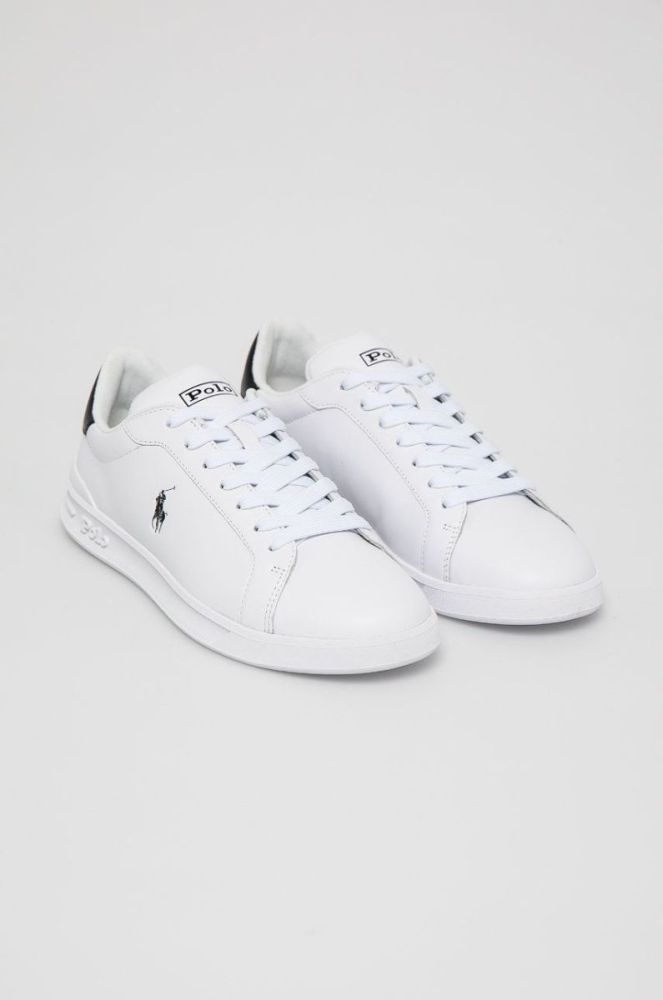 Шкіряні черевики Polo Ralph Lauren Hrt Ct II колір білий 809829824005 фото 2
