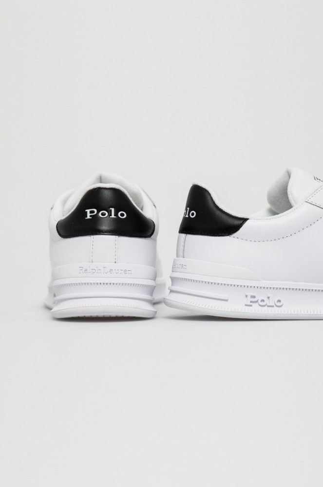 Шкіряні черевики Polo Ralph Lauren Hrt Ct II колір білий 809829824005 фото 3