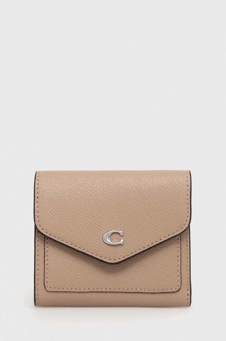 Гаманець Coach жіночий колір бежевий