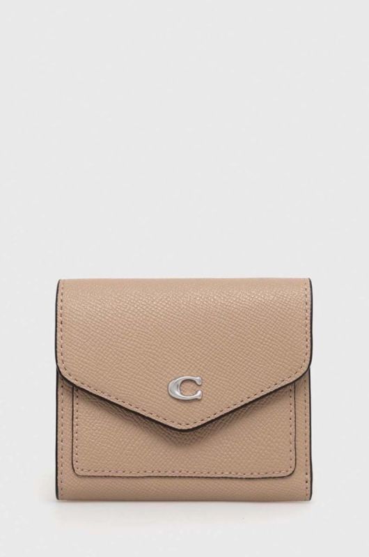 Гаманець Coach жіночий колір бежевий