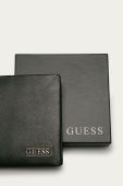 Guess - Шкіряний гаманець колір чорний
