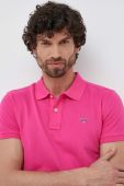 Бавовняне поло Gant колір рожевий однотонний (3102085)