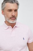 Бавовняне поло Polo Ralph Lauren колір рожевий однотонний (2992378)