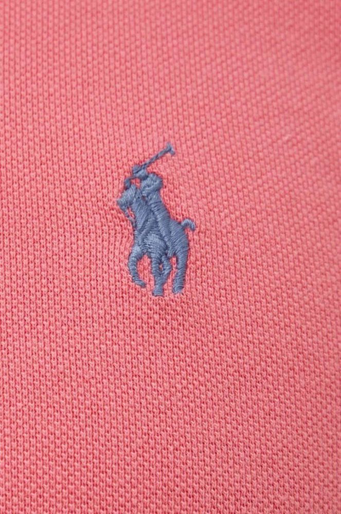 Бавовняне поло Polo Ralph Lauren колір червоний однотонний (3260234) фото 5
